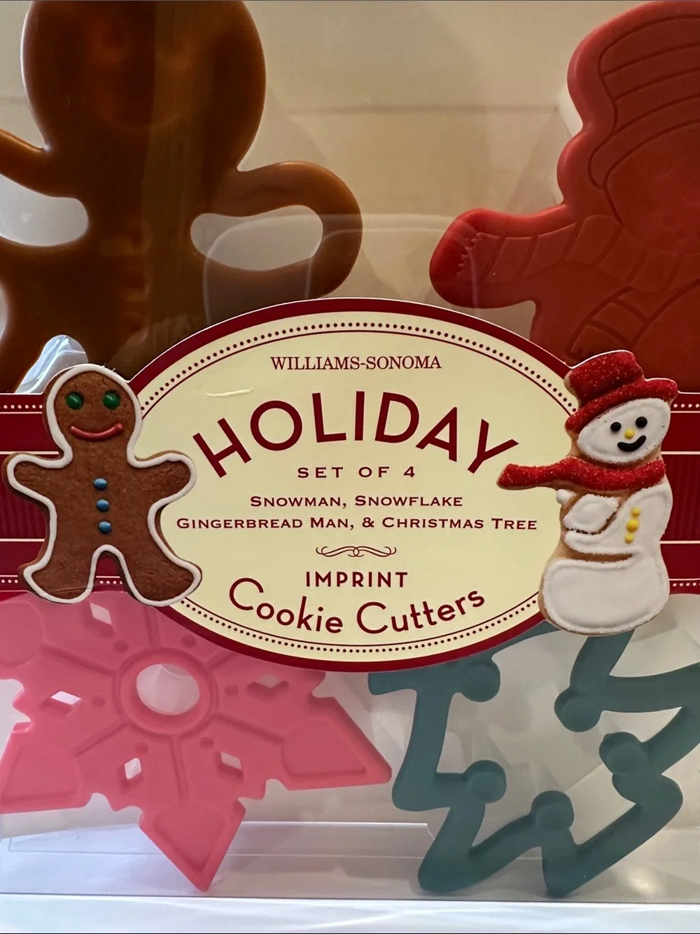 Williams Sonoma Holiday Imprint Cookie Cutter Set of 4 & Spatula #1